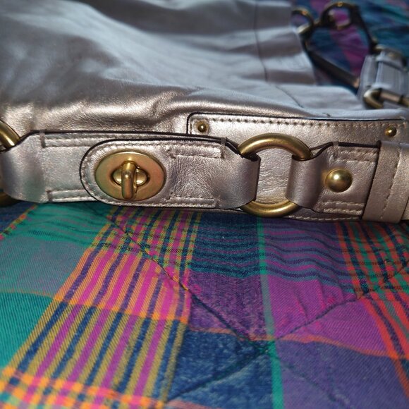 Coach Metallic Carly Hobo Bag - Picture 6 of 16